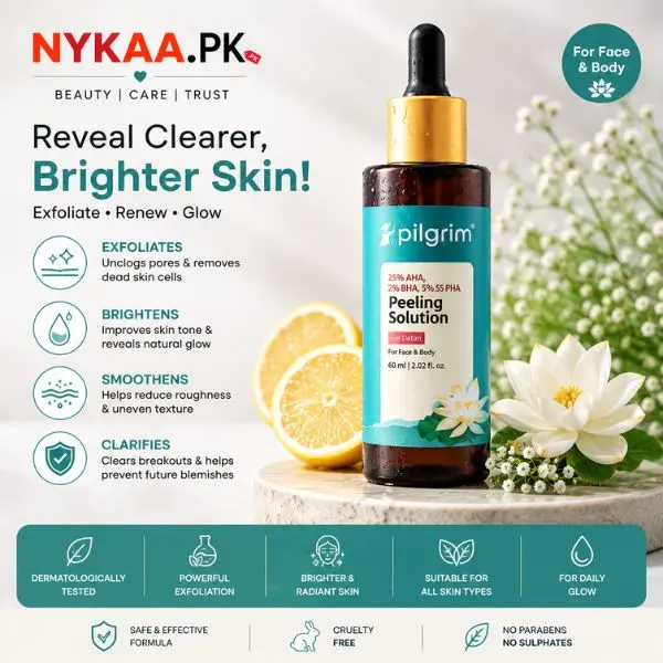 Pilgrim 25% AHA 2% BHA 5% PHA Peeling Solution For Detan 30ml in Pakistan
